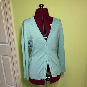 Tory Burch Teal Aqua Cardigan
